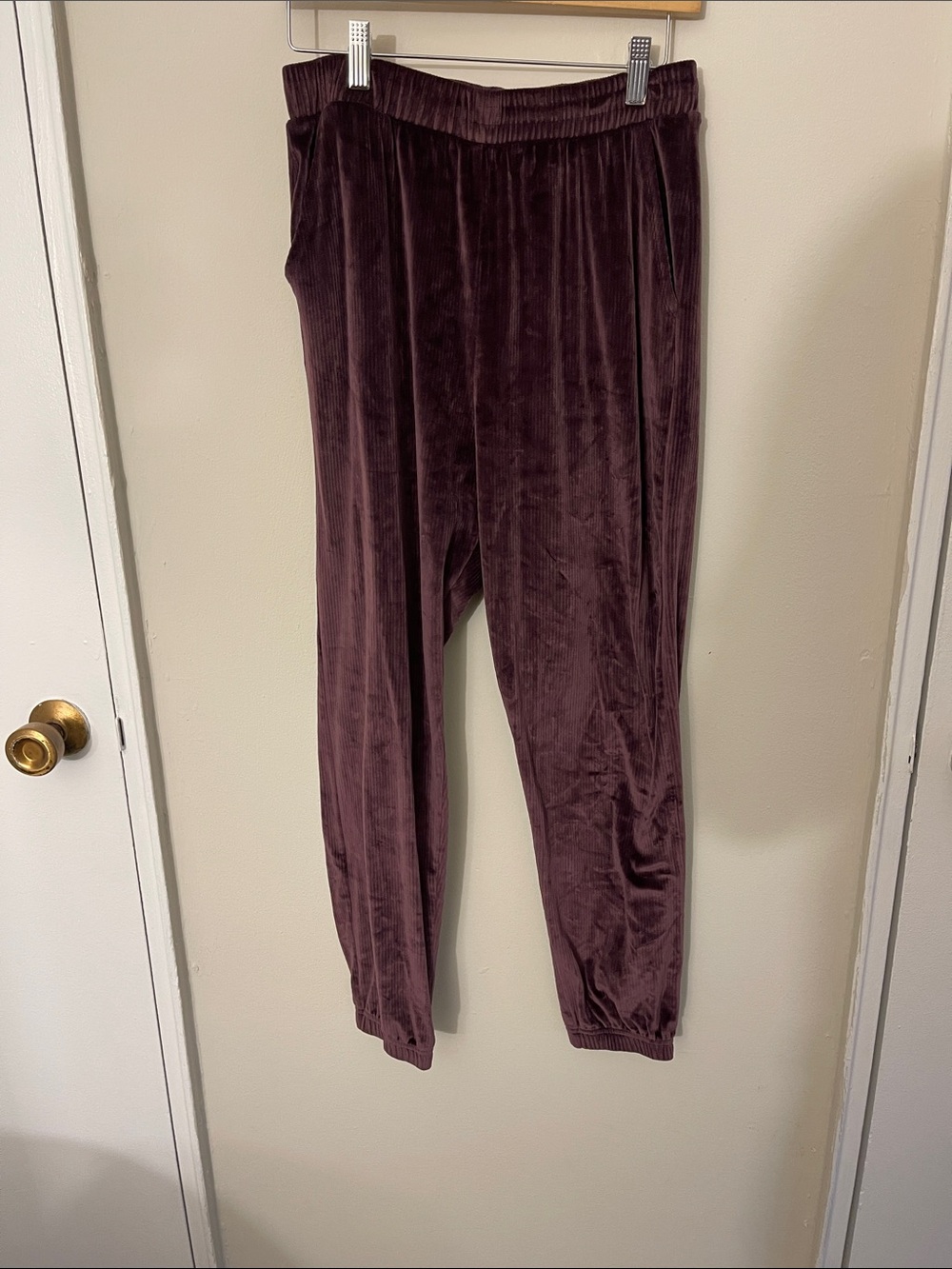 Victoria's Secret Plum Velvet Joggers